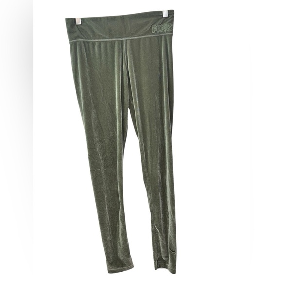 PINK Victoria's Secret Olive Green Leggings - Picture 1 of 6